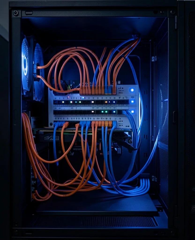 Rack de servidores y cableado estructurado de Orbetano