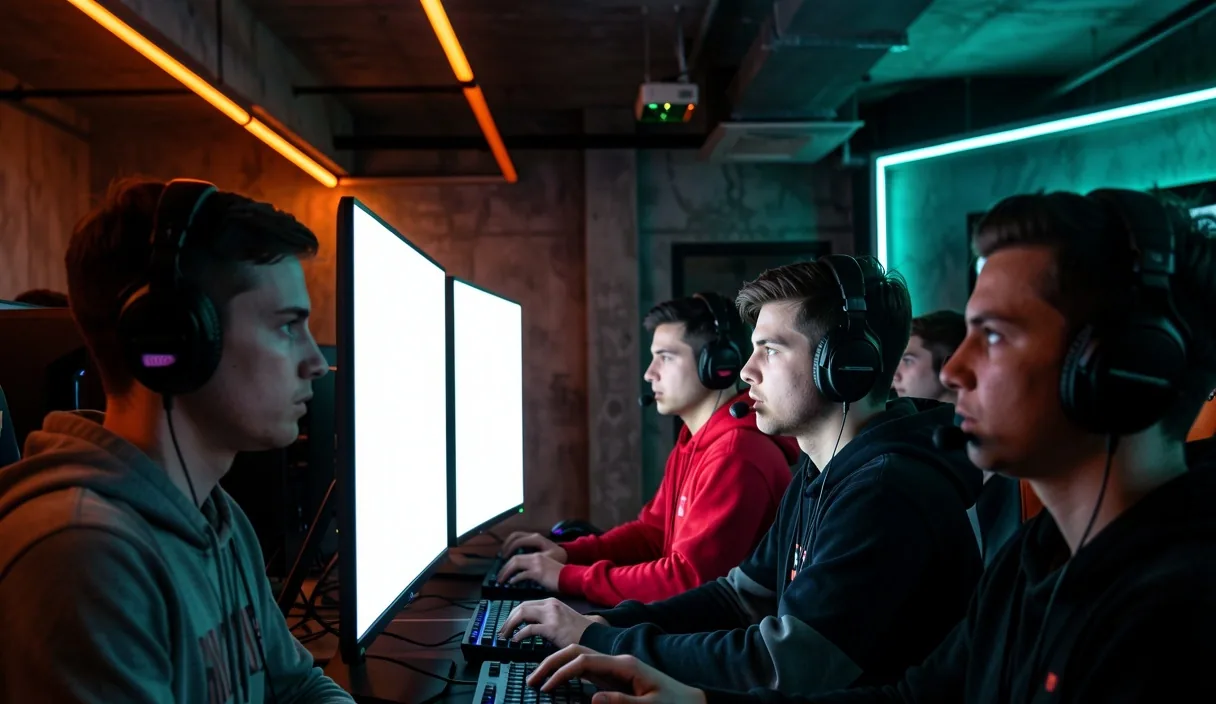 Torneo en acción con participantes concentrados
