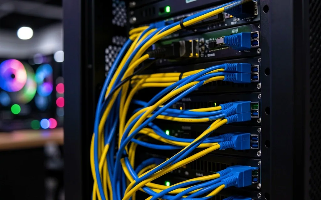Infraestructura de red de fibra óptica del club